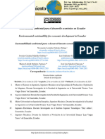 Sostenibilidad Ambiental para El Desarrollo Económico en Ecuador