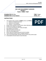 Economic and Management Sciences Grade 8 Task 2: Term 1 Test Examinator: R. Fox TIME: 1 Hour MODERATOR: D Van Niekerk TOTAL: 50 Instructions