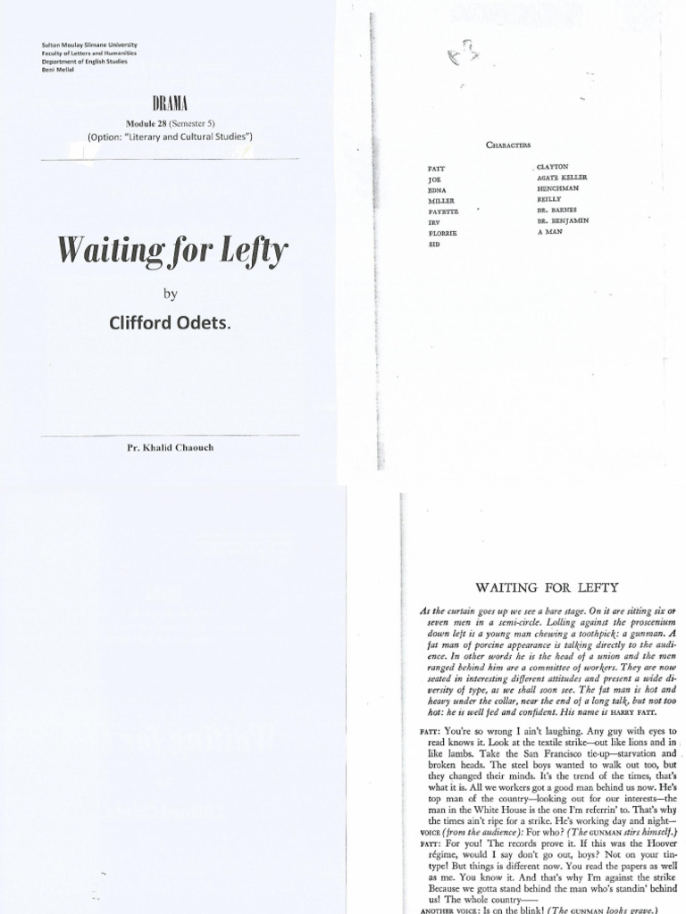 1 - Waiting For Lefty, Full Text Scanned by Chaouch | PDF