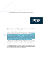 Teoria Literaria Una Mirada Al Pasado