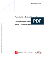 Australian/New Zealand Standard: Cellulose-Cement Products Part 1: Corrugated Sheets