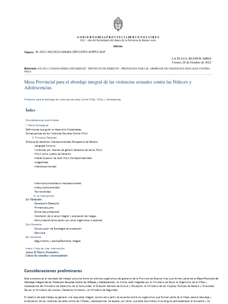 Protocolo para El Abordaje de Violencias Contra Niñeces y Adolescencias ...