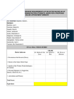 Final Oral Thesis Rubric