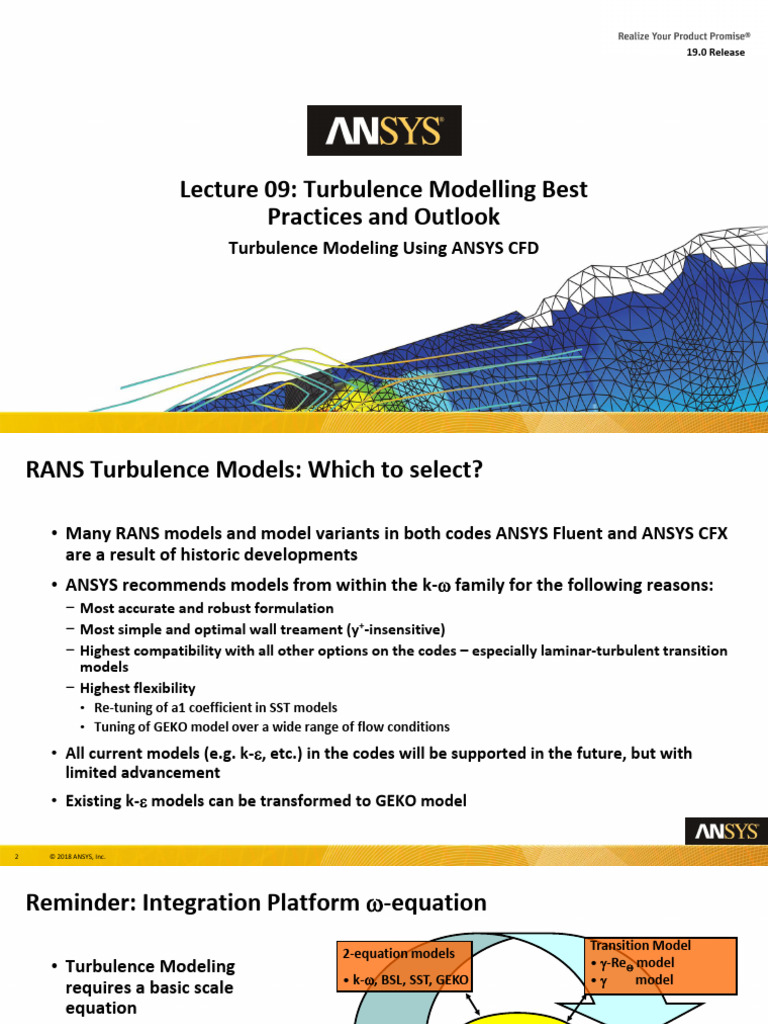 Turbulence Modeling Best Practices in ANSYS | PDF | Science ...