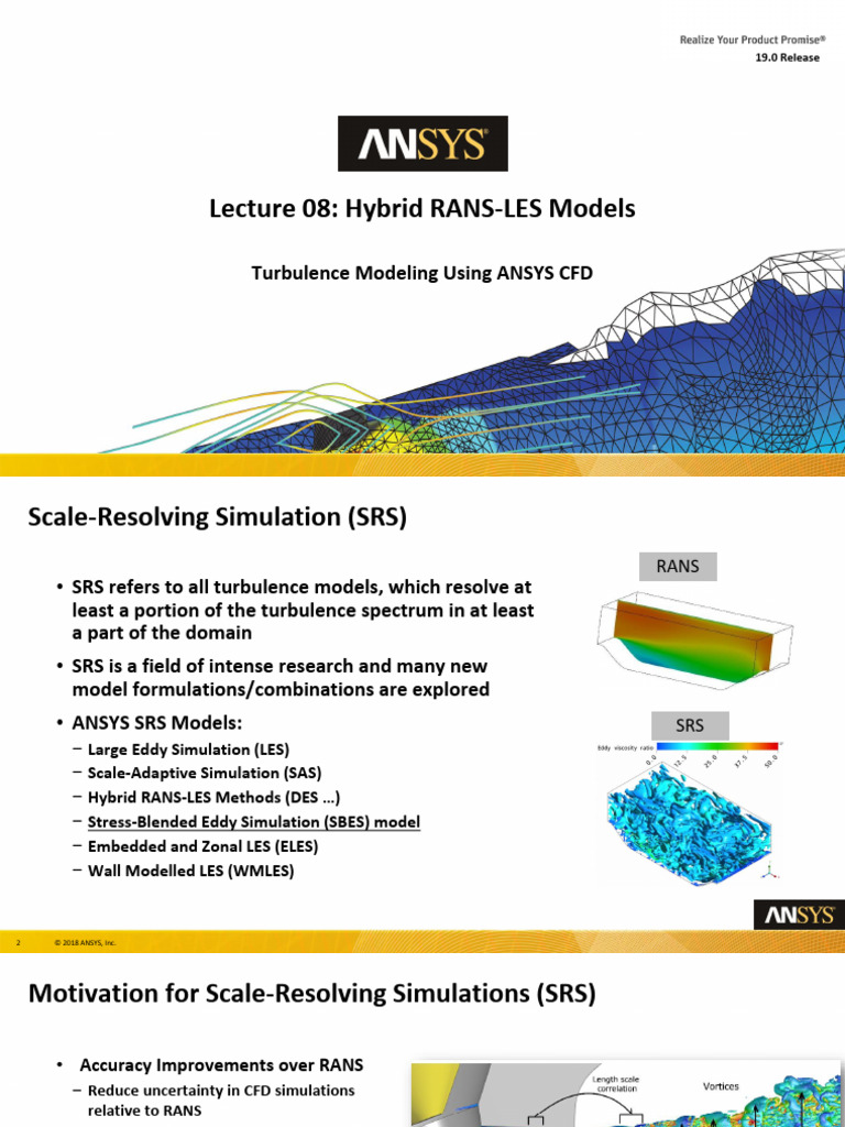 Hybrid RANS-LES Turbulence Models | PDF