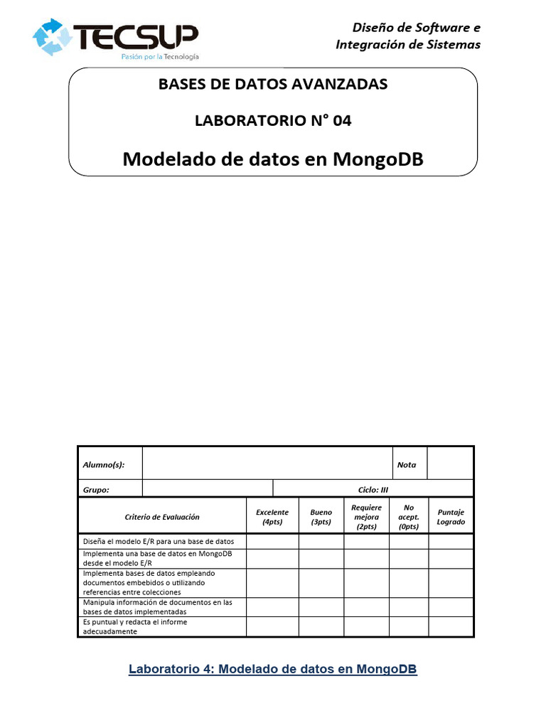 Lab04-BDAV - Modelado de Datos | PDF