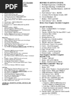 Boeing 737 Pre-Flight Checklists | PDF | Takeoff | Aviation