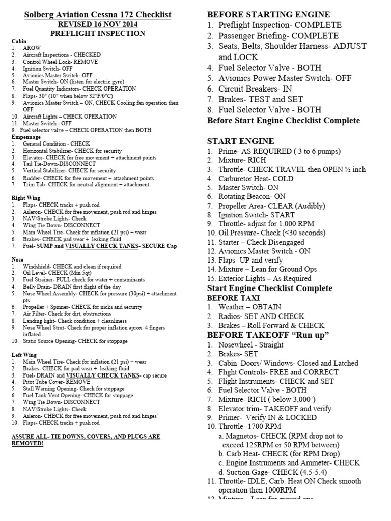 CESSNA 172 MAINTENANCE SCHEDULE visual data 7