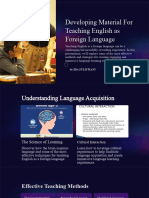 Developing Material For Teaching English As Foreign Language