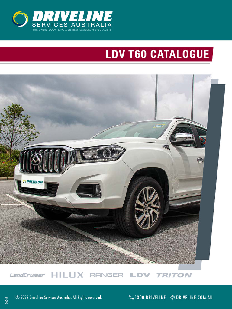Driveline Services Australia LDV T60 Catalogue  01019 PDF