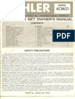 Kohler 4CM21 Service Manual