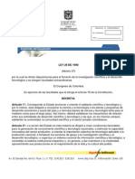 Ley 29 de 1990 Ciencia y Tecnologia