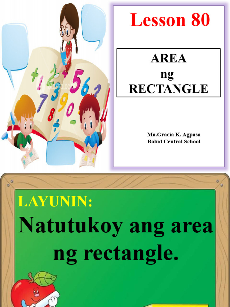 Cot - PPT - Mathematics 3 by Teacher Gracia Agpasa - Area of A ...