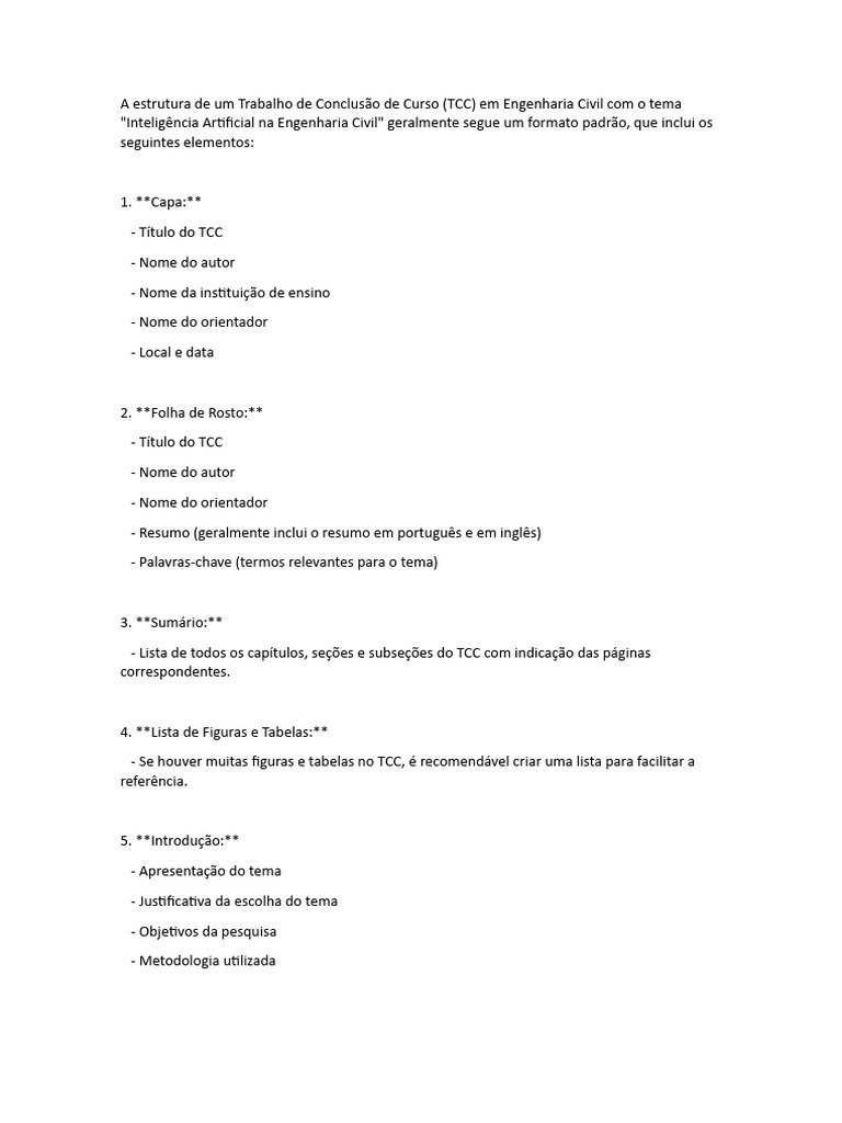 tópicos p elaborar o TCC de engenharia | PDF | Inteligência artificial ...