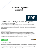 US CMA Part 2 Syllabus