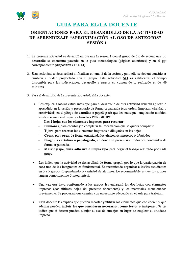 Ficha de actividad pdf
