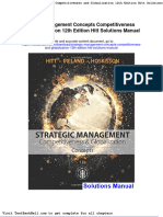 Strategic Management Concepts Competitiveness and Globalization 12th Edition Hitt Solutions Manual Full Download
