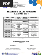 Class Program Template