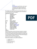 Pressure Drop Calculation