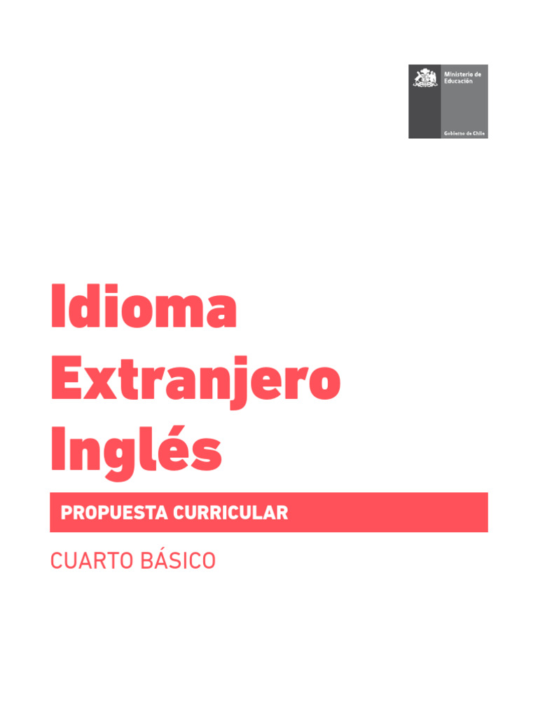Inglés para Cuarto Básico | PDF | Aprendizaje | Enseñando