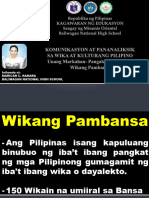 2 Lesson - Wikang Pambansa