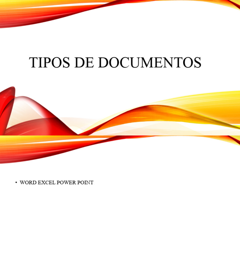 Tipos de Documentos PDF