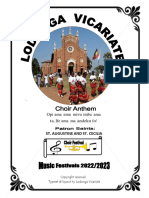 Lodonga Vicariate Music Festivals 2022/23 Pamphlet