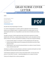 New Grad Nurse Cover Letter Example