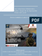 Efectos de Las Relaciones Bilaterales Colombia, Ecuador, Luego de La Operación Fénix Del 2008