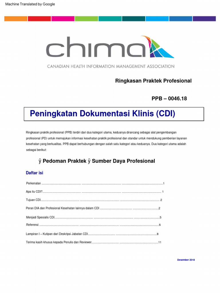 Peningkatan Dokumentasi Klinis (CDI) | PDF | Bisnis