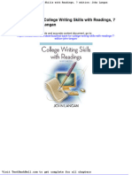Test Bank For College Writing Skills With Readings 7 Edition John Langan Full Download