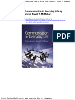 Test Bank For Communication in Everyday Life by Steve Duck Author David T Mcmahan Full Download