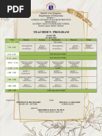 Teacher's Program S.Y 2023 - 2024