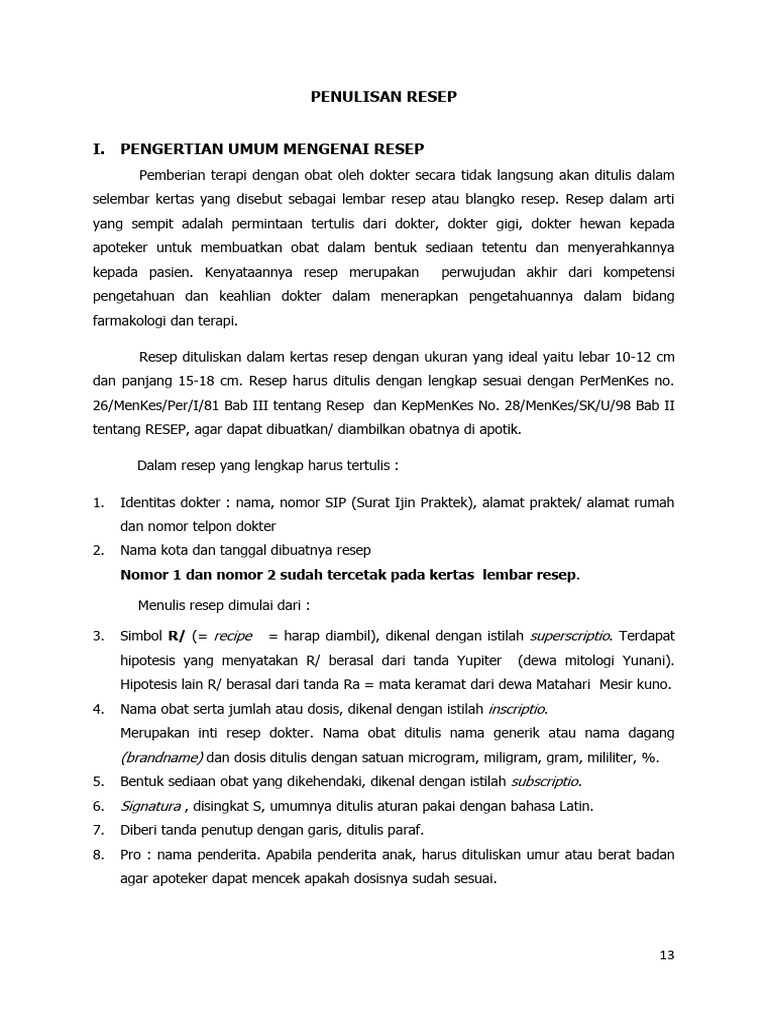 Penulisan Resep-14-35 | PDF