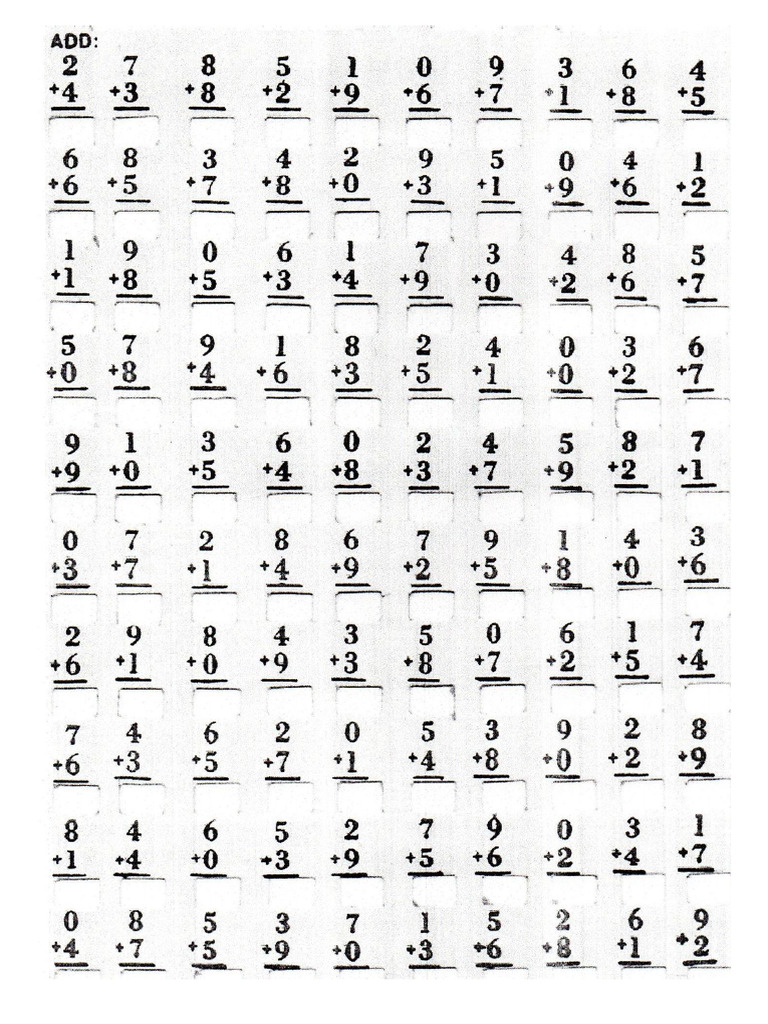 Basic Facts 1-3 | PDF