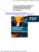 Test Bank For Curriculum Leadership Strategies For Development and Implementation 3rd Edition by Allan A Glatthorn Floyd A Boschee Bruce M Whitehead Bonni F Boschee Full Download