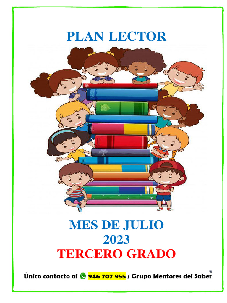Plan Lector Tercer Grado 2023 | PDF | Comprensión lectora | Enseñando