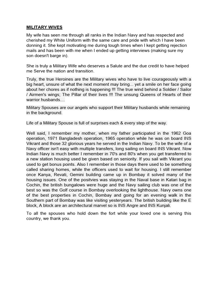 MILITARY WIVES | PDF