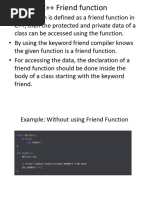 C++ Friend Function