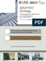 SB24403 Ecology - Anthropogenic Influences Vs Conservation