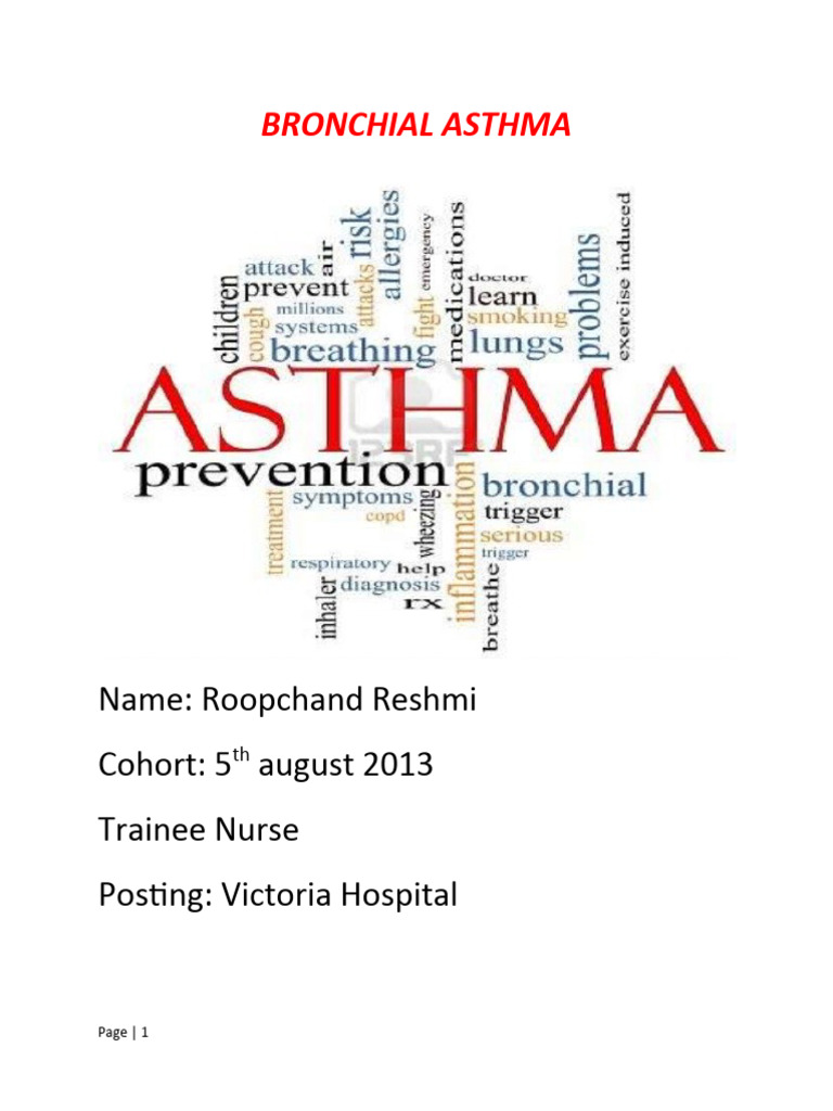 Case Study Bronchial Asthma1 PDF Asthma Cough