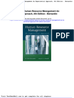 Test Bank For Human Resource Management An Experiential Approach 6th Edition Bernardin Full Download