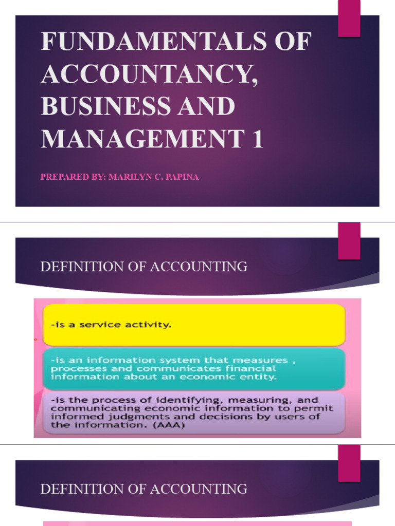 Accounting Definition and Nature PDF