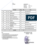 Hari Pukul Mata Kuliah Ruang SKS Dosen: Fakultas Ilmu Komputer Dan Teknologi Informasi Jadwal Perkuliahan