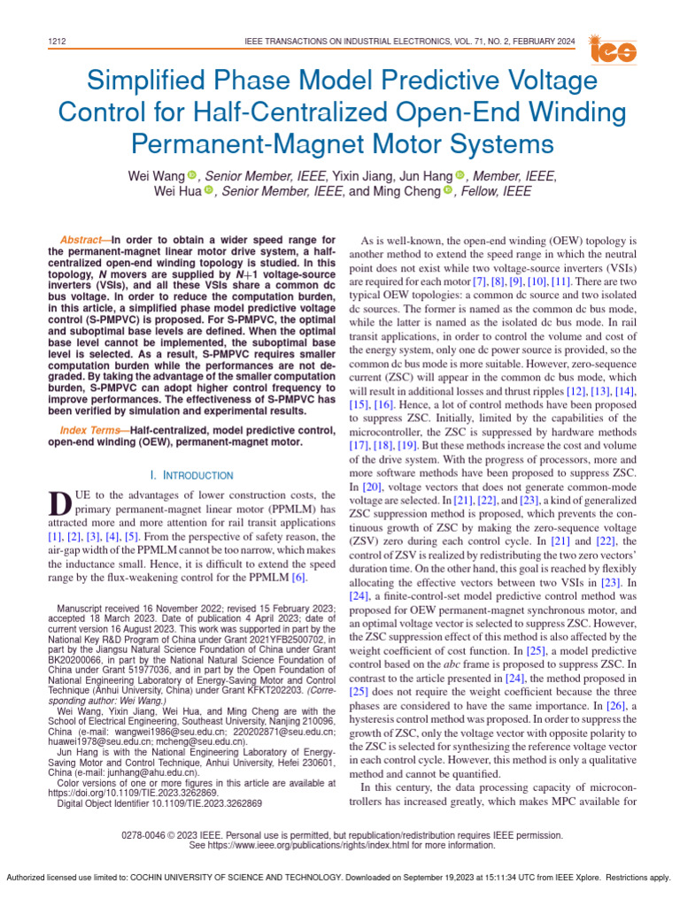 Simplified Phase Model Predictive Voltage Control For Half-Centralized ...