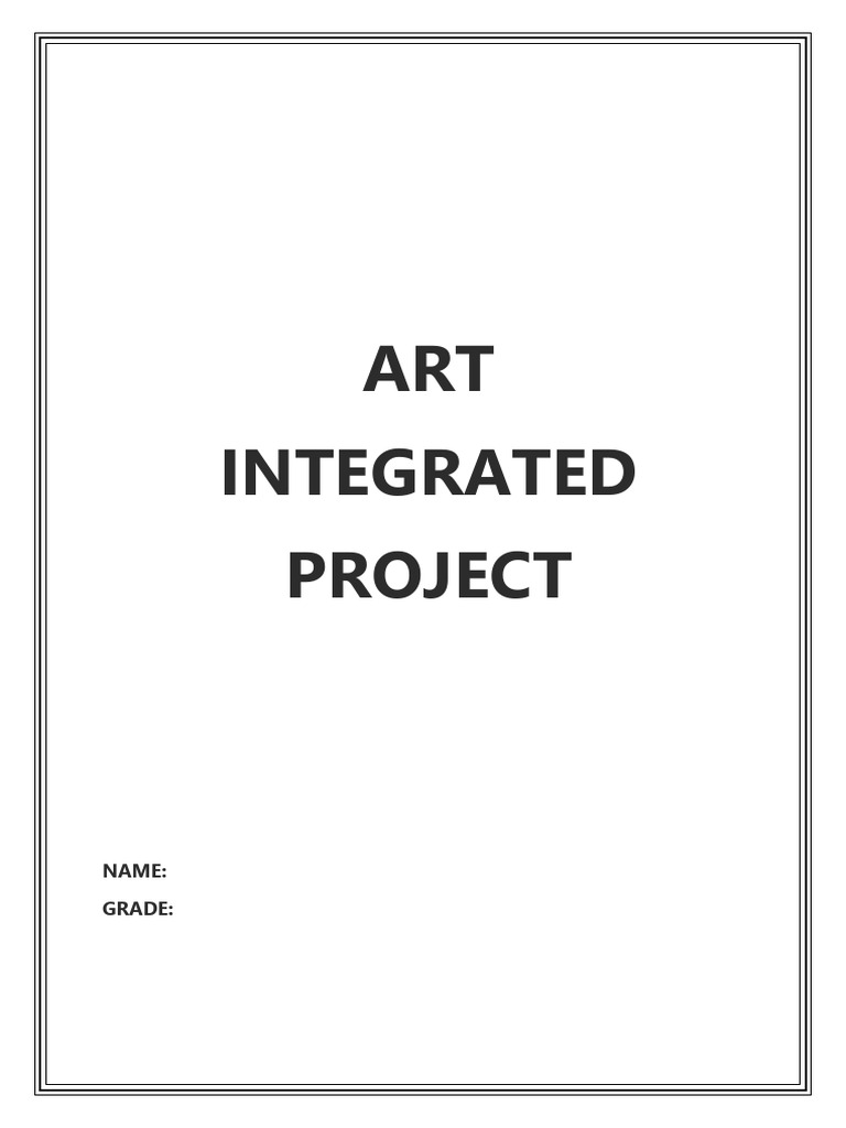 Art Integrated Project PDF