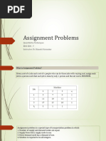 Assignment Problems