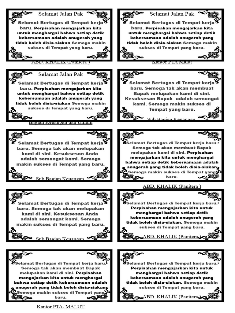 Ucapan Terima Kasih | PDF