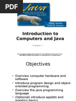 Introduction To Computers and Java: Walter Savitch Frank M. Carrano