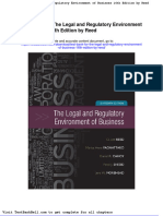 Test Bank For The Legal and Regulatory Environment of Business 16th Edition by Reed Full Download